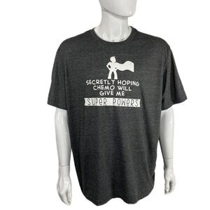 George “Secretly Hoping Chemo Will Give Me Super Powers” Men’s Gray Tee